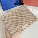  Túi Lưới Đựng Mỹ Phẩm YSL Màu Beige 18x14cm 