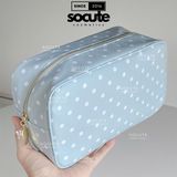  Túi Estee Lauder Chấm Bi Xanh Biển 24x14x10cm 