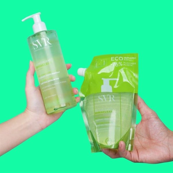  Sữa rửa mặt SVR Sebiaclear Gel Cho Da Dầu Mụn 400ml (Túi) - Chiết 100ml 