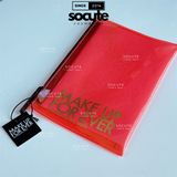  Túi Đựng Mỹ Phẩm Make Up For Ever Màu Đỏ Trong Suốt 22x15cm 