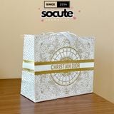  Túi giấy Dior Vuông To 27x23x11.5cm - Họa Tiết Vàng Limited 2024 + Ruy Băng 