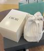 Túi Đựng Mỹ Phẩm Dior Dây Rút Sọc Trắng Mẫu Mới 2025