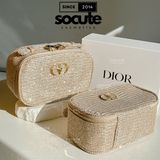  Túi Cói Dior Christmas Nhũ Kim Tuyến 2025 17x10x7cm 