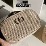  Túi Cói Dior Christmas Nhũ Kim Tuyến 2025 17x10x7cm 