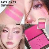  Chiết 0.35gx2 - Phấn Má Hồng Patrick Ta 2in1 Double-Take Cream And Power Blush Duo (Not Too Much/Just Enough/She That Girl/ She Flushed/ She Goes To Gym/ She Seductive/ Thank Me Later/ Soft Launch) 