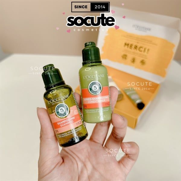  Dầu Gội & Xả Phục Hồi Tóc Khô L'Occitane En Provence Essential Oils 35ml 
