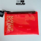  Túi Đựng Mỹ Phẩm Make Up For Ever Màu Đỏ Trong Suốt 22x15cm 