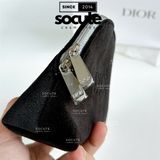 Túi Dior Nhung Đen Logo Thêu 18x10cm 
