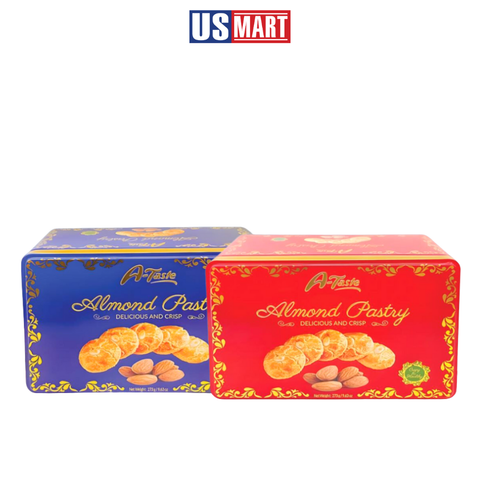  Bánh Hạnh Nhân A-Taste Almond Pastry 273g Hộp (Đỏ/Xanh) 