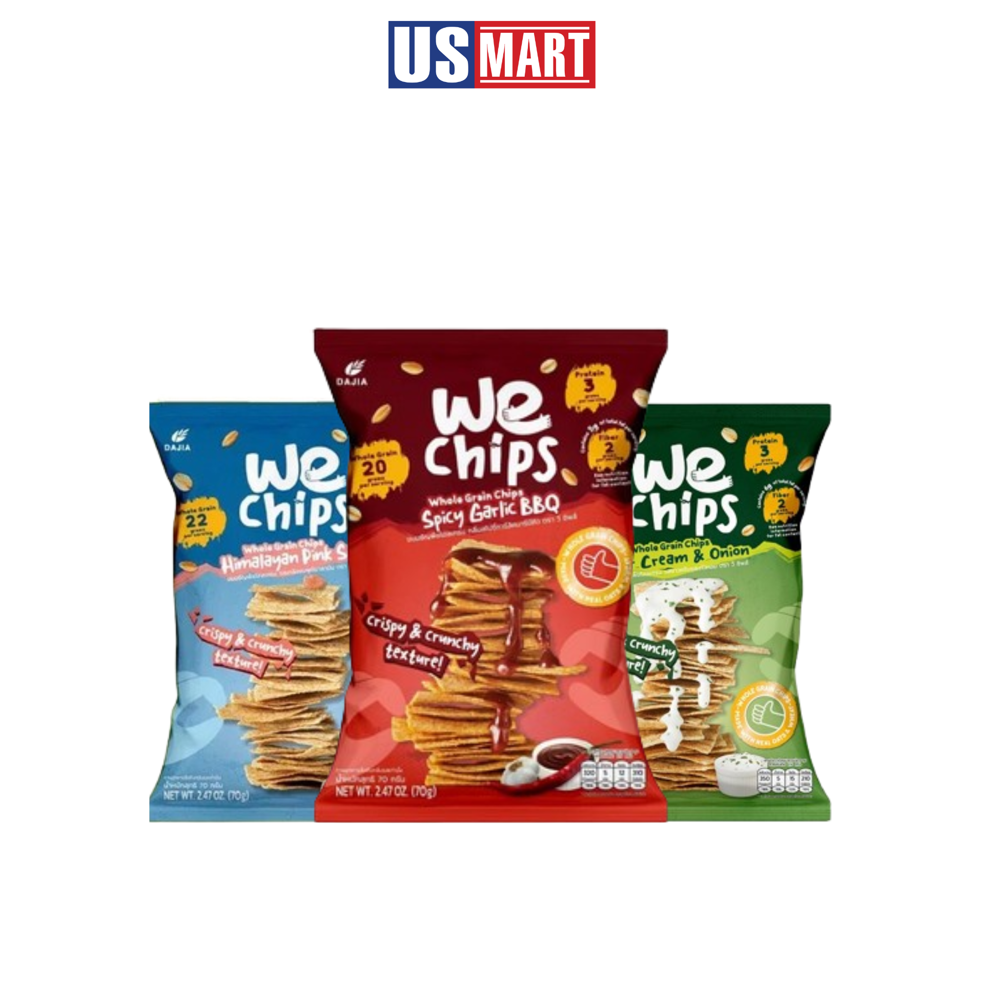  Bánh Snack Ngũ Cốc Nguyên Cám We Chip 70g 