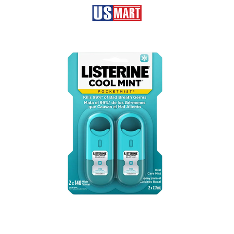  Xịt Listerine Cool Mint Pocketmist (2x7.7ml) 