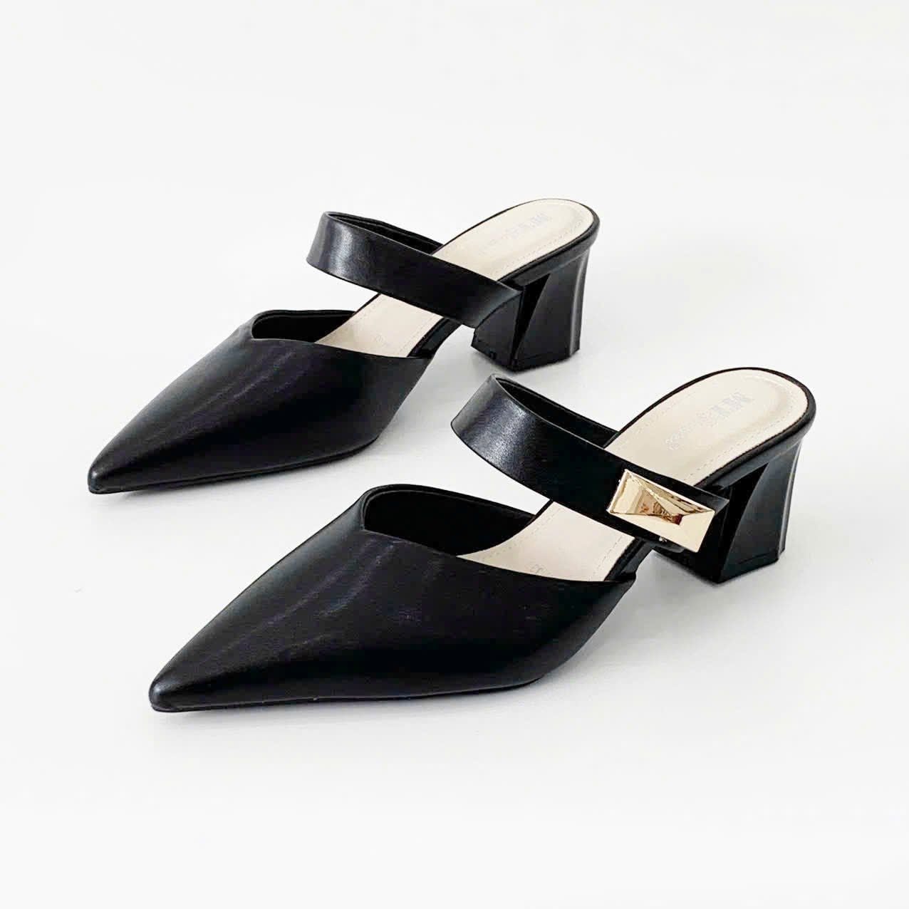  Dép sục nữ có quai mũi nhọn gót vuông 5cm MT337 