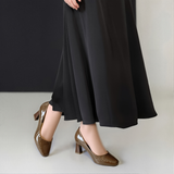  Giày VIP mũi vuông gót 5cm 186 