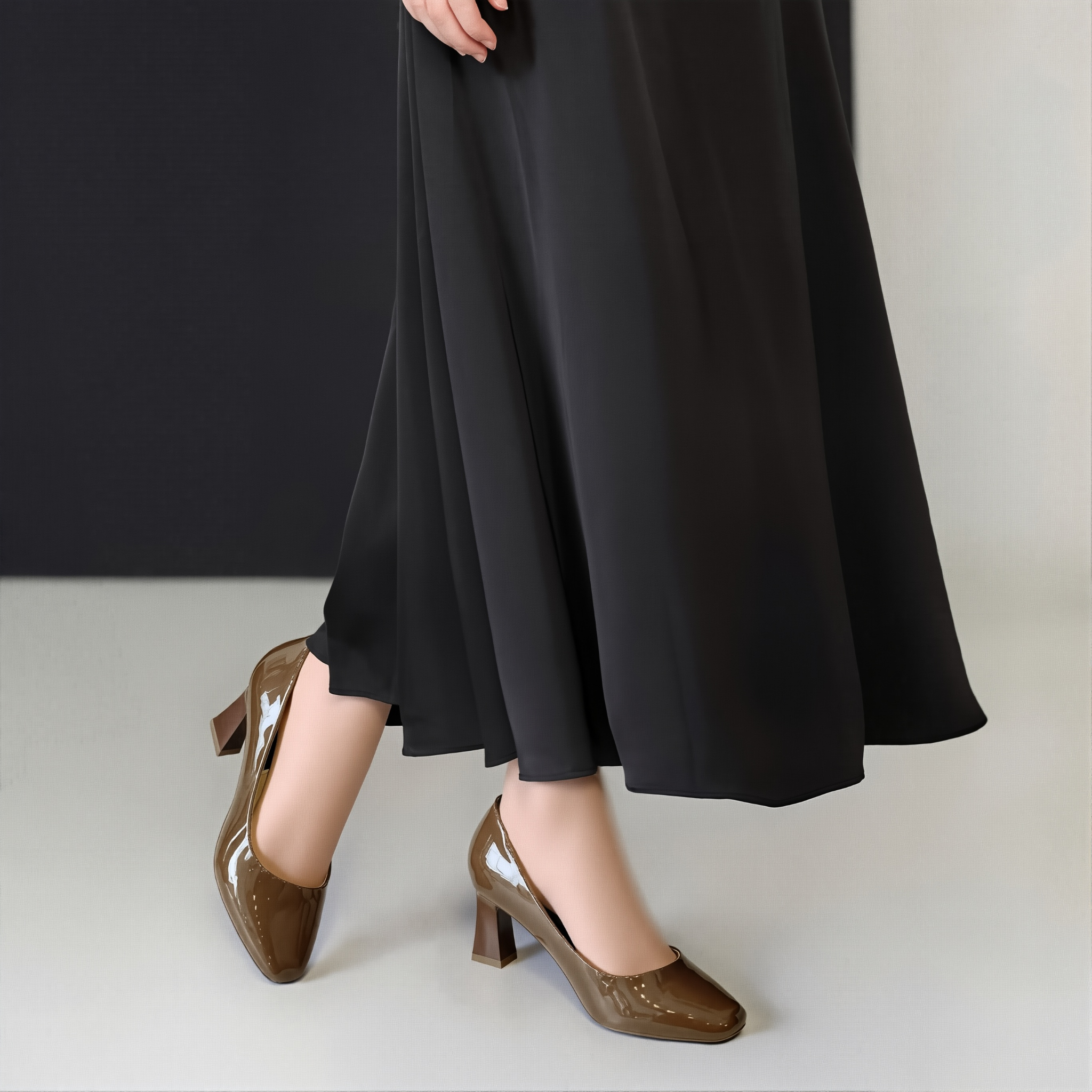  Giày VIP mũi vuông gót 5cm 186 