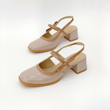  Giày sandal sục mũi vuông, quai mảnh gót cao 5cm MT3292 