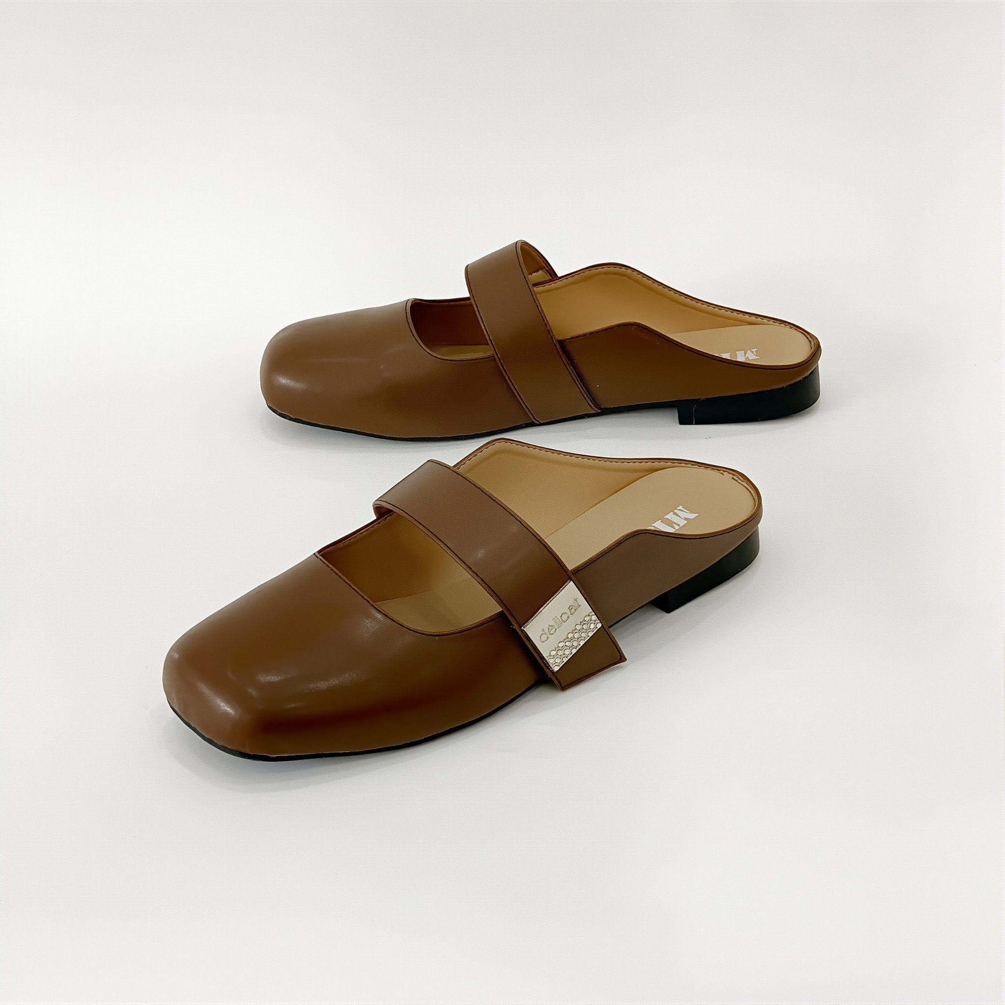  Dép sục nữ mũi vuông phối quai ngang MT312 