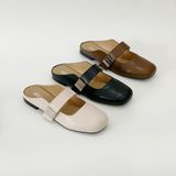 Dép sục nữ mũi vuông phối quai ngang MT312 