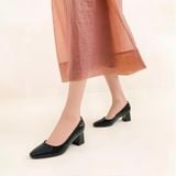  Giày công sở kháng nước mũi vuông gót trụ 5cm 567 