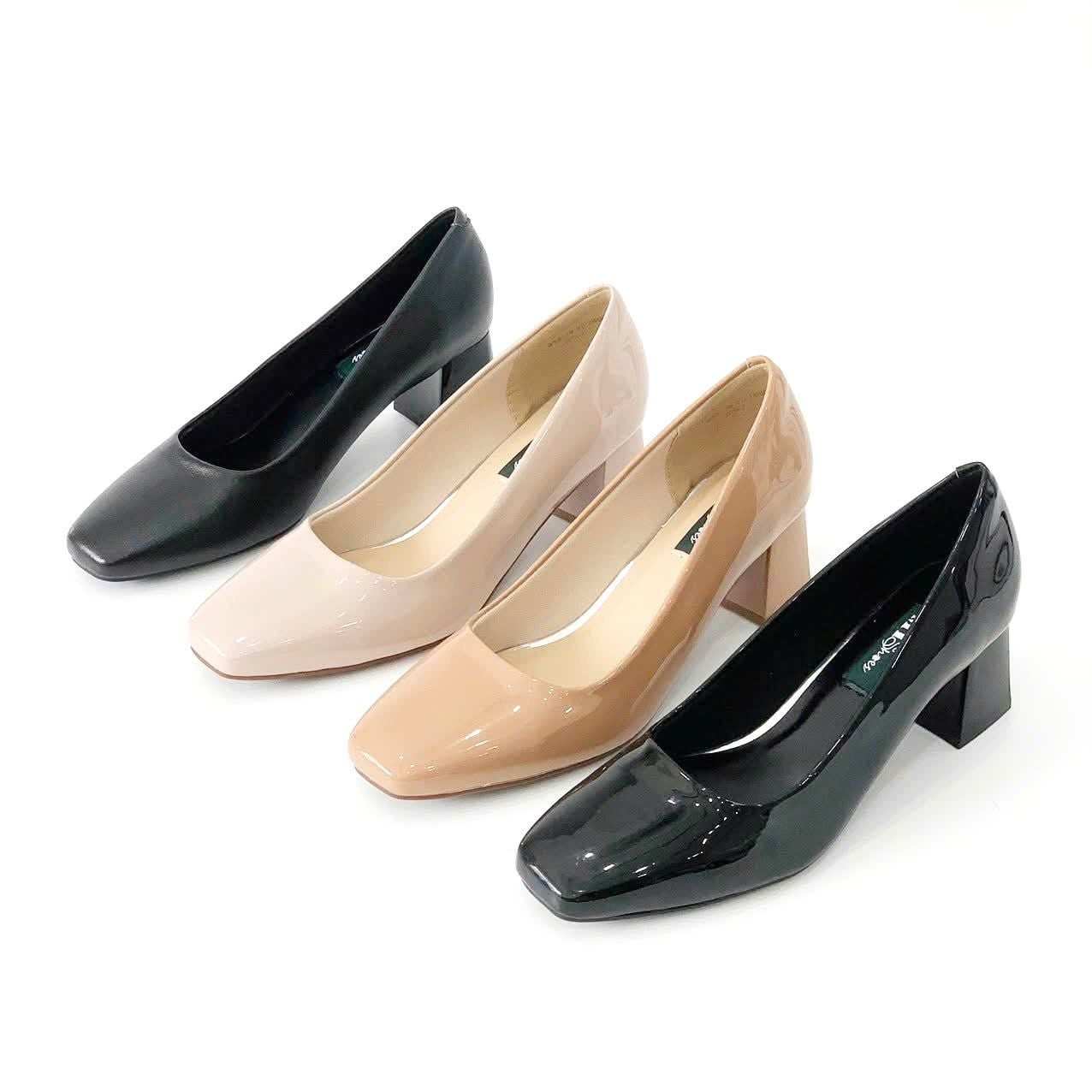  Giày công sở kháng nước mũi vuông gót trụ 5cm 567 