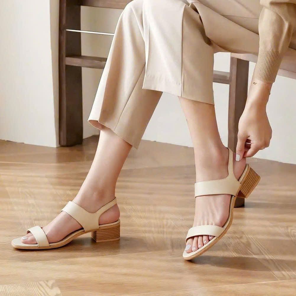  Sandal mũi vuông quai ngang 3cm 3288 