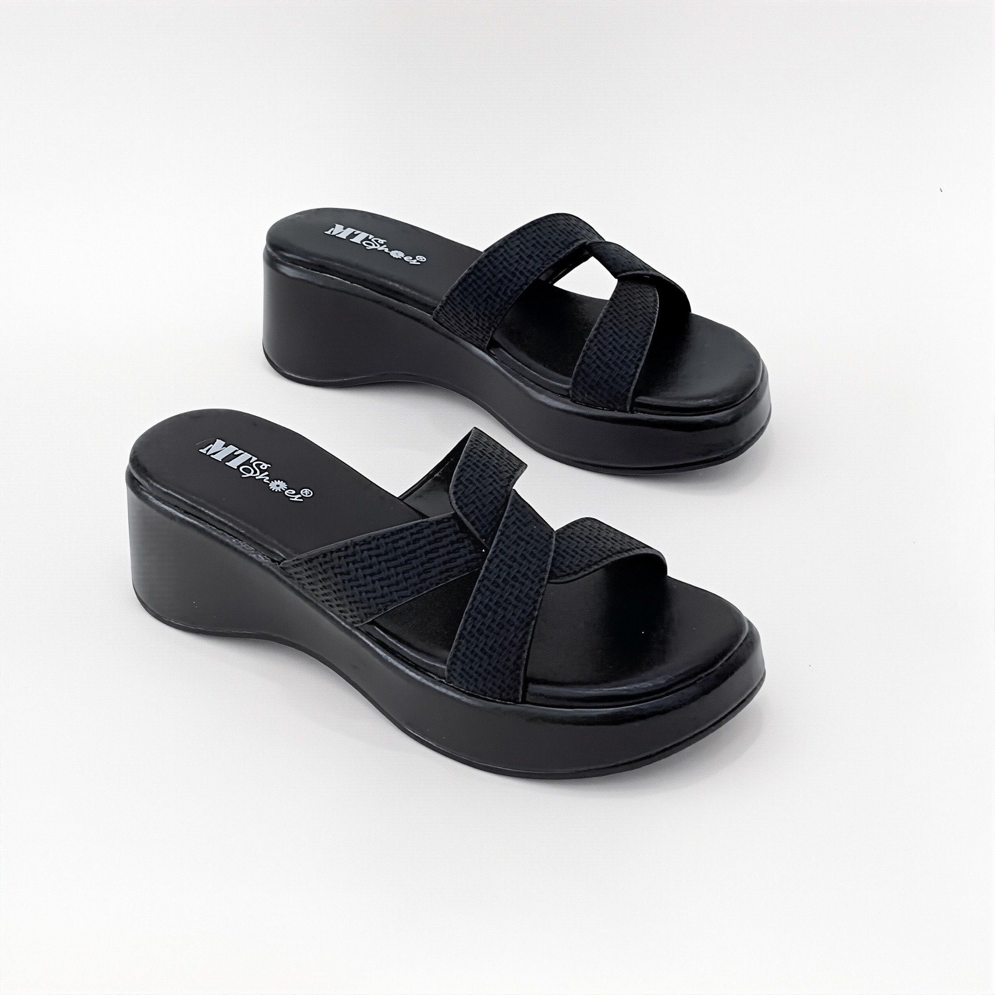  Dép bánh mì 5cm quai chéo 117 