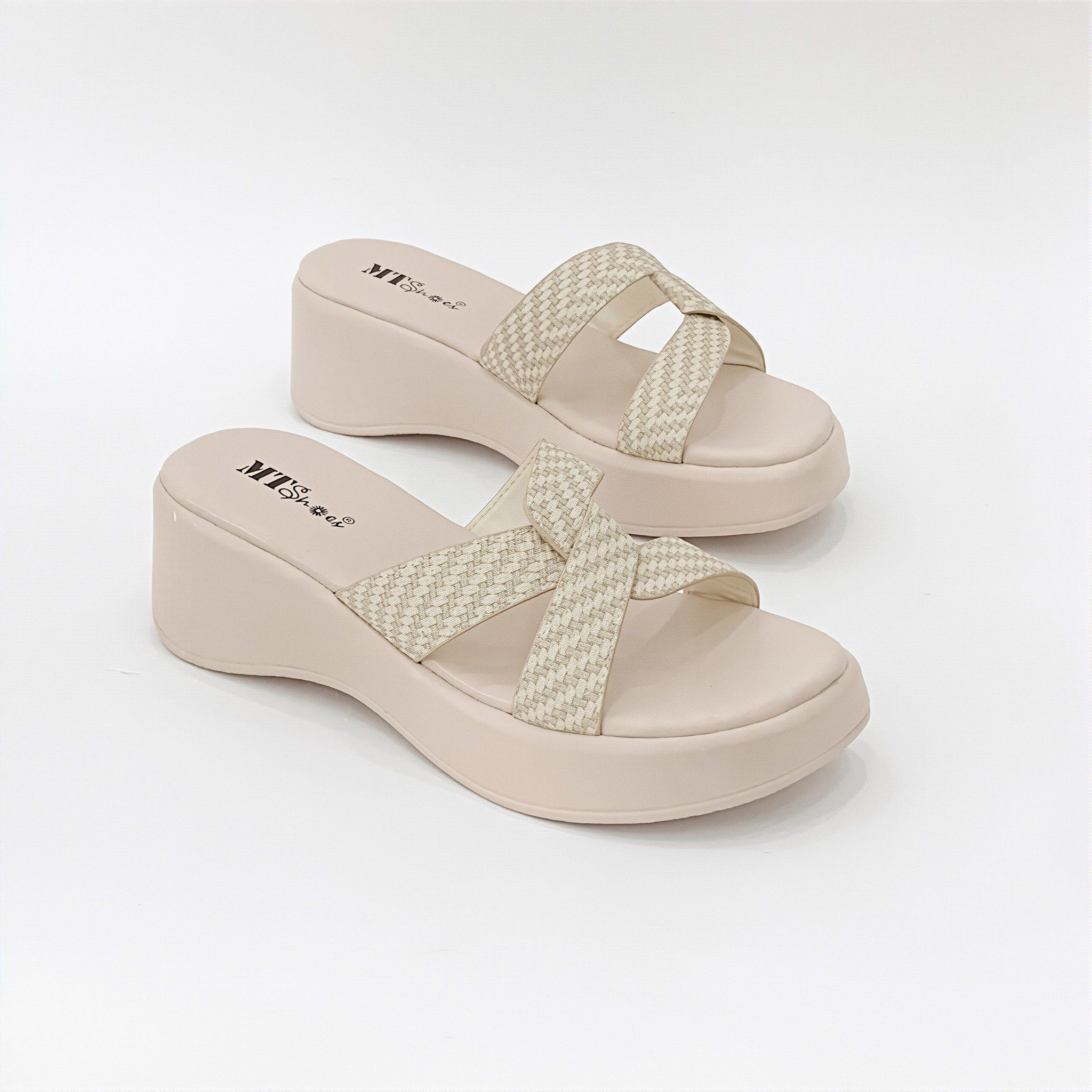  Dép bánh mì 5cm quai chéo 117 