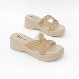  Dép bánh mì 5cm quai chéo 117 