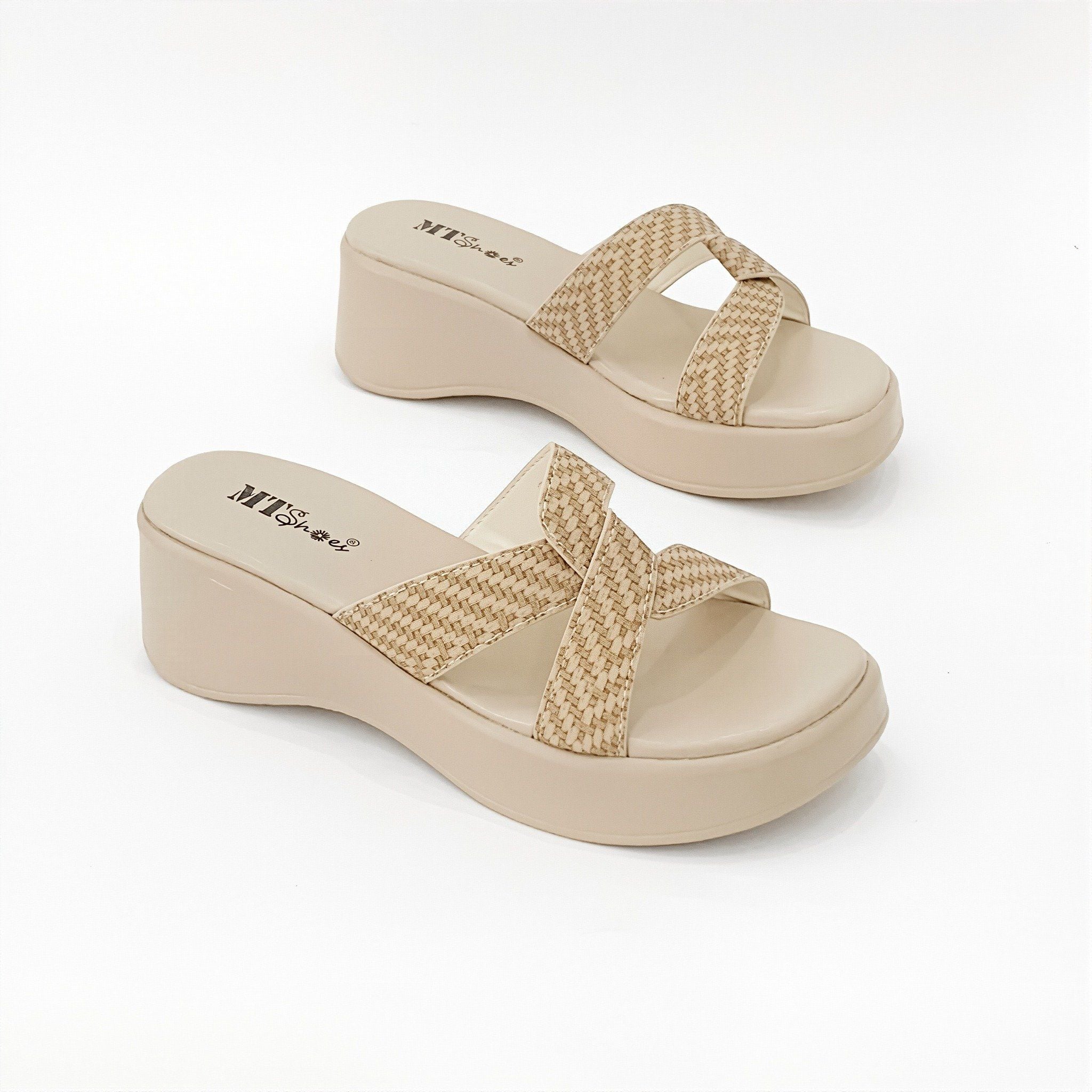  Dép bánh mì 5cm quai chéo 117 