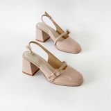  Giày sandal sục mũi vuông cao 7cm MT2528 