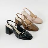  Giày sandal sục mũi vuông cao 7cm MT2528 
