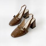  Giày sandal sục mũi vuông cao 7cm MT2528 