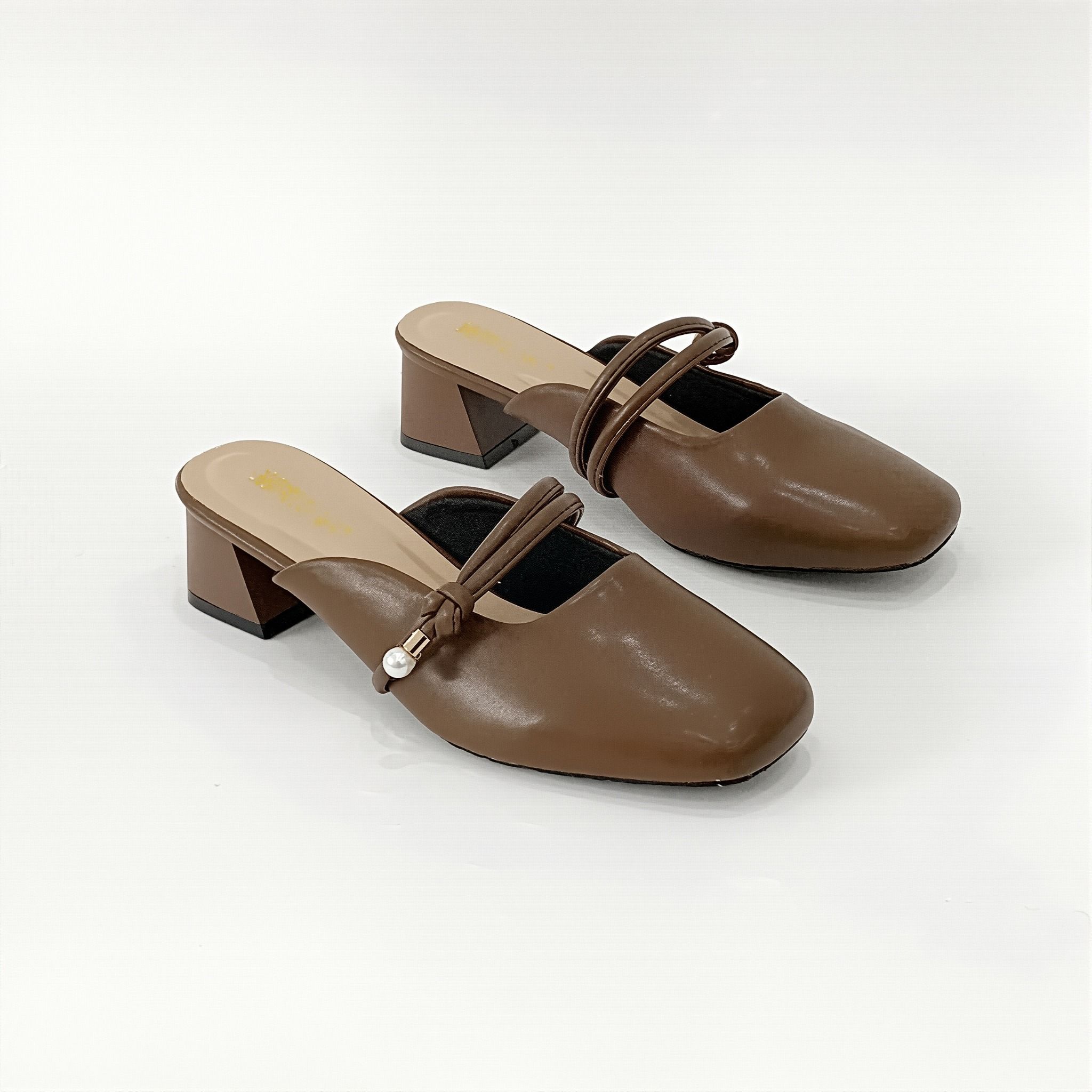  Dép sục nữ mũi vuông phối quai dây mảnh MT3281 