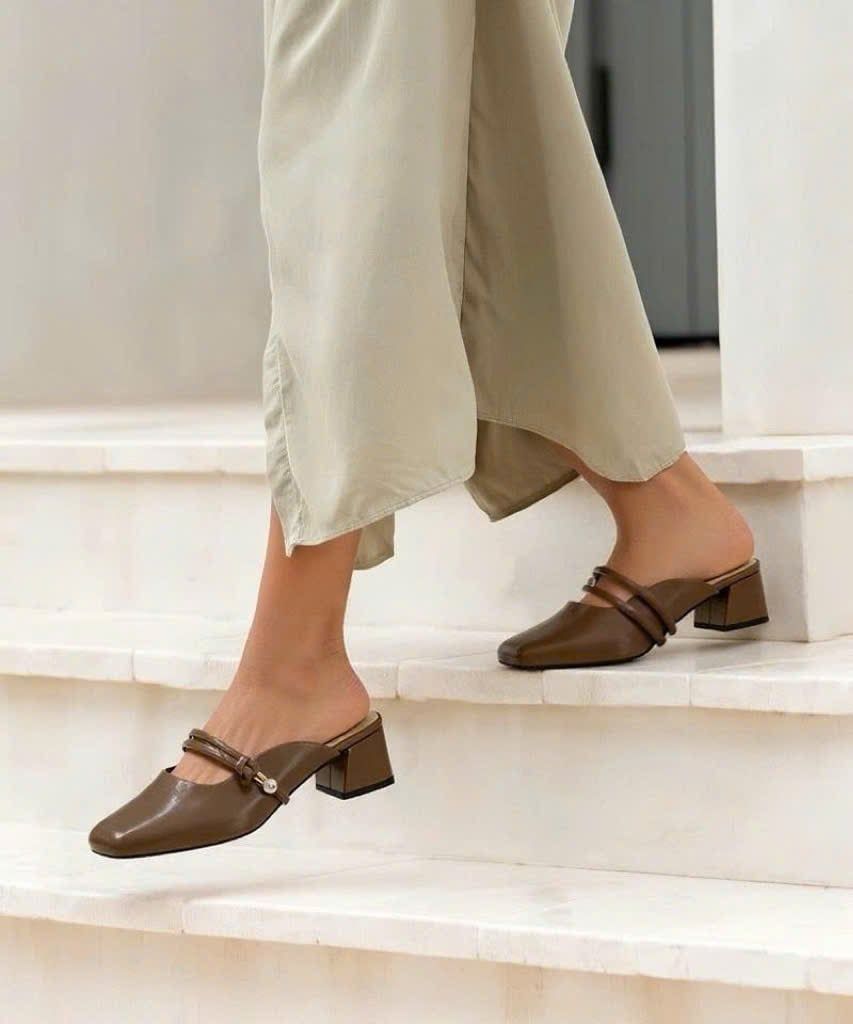  Dép sục nữ mũi vuông phối quai dây mảnh MT3281 