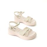  Sandal bánh mì nữ quai chéo đế 5cm 111 