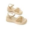  Sandal bánh mì nữ quai chéo đế 5cm 111 