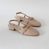  Giày sandal mũi vuông slingback cao cấp thanh lịch gót cao 2cm MT2504 