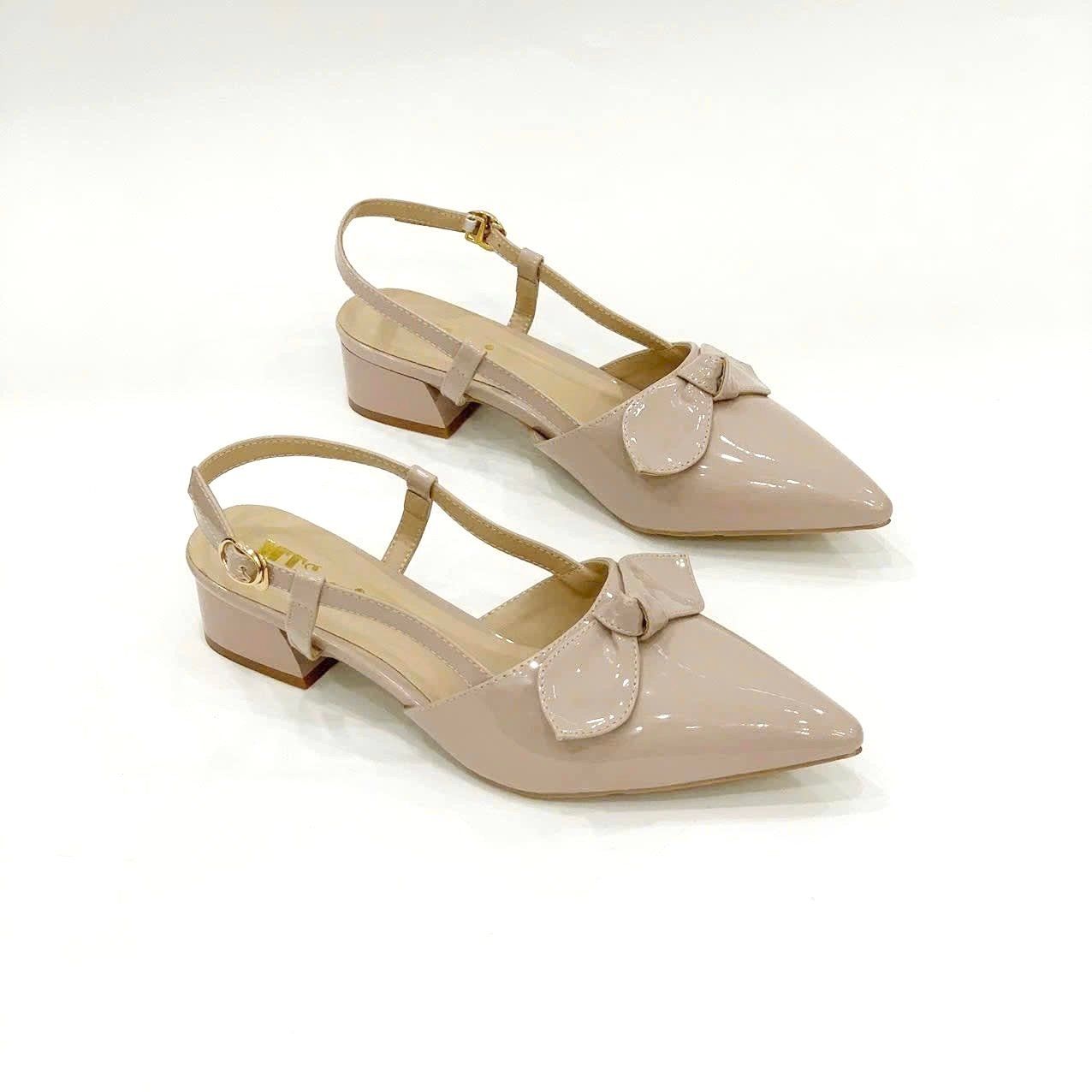  Giày sandal sục mũi nhọn phối nơ MT3319 