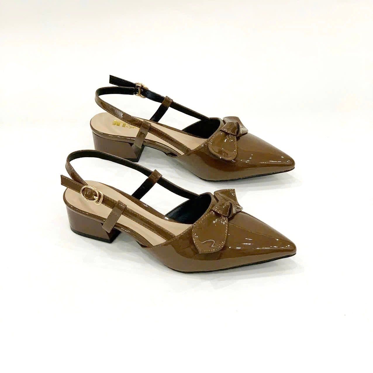  Giày sandal sục mũi nhọn phối nơ MT3319 