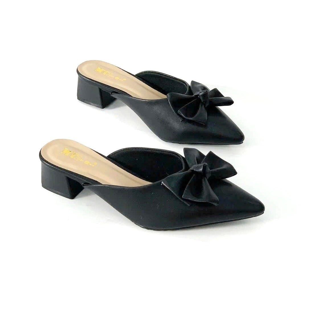  Dép sục nữ phối nơ, đế 3cm MT6189 