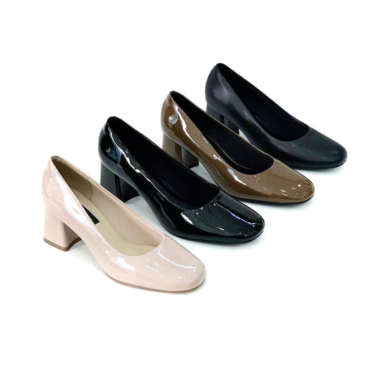  Giày cao gót nữ mũi tròn gót trụ 6cm MT3386 