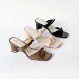  Guốc nữ 2 quai nơ, gót tròn 5cm MT2532 