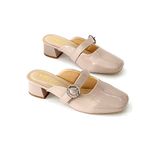  Sục mũi vuông quai ngang phối khóa, gót 5cm MT340 