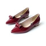  Giày công sở bệt mũi nhọn phối nơ cuộn MT987 