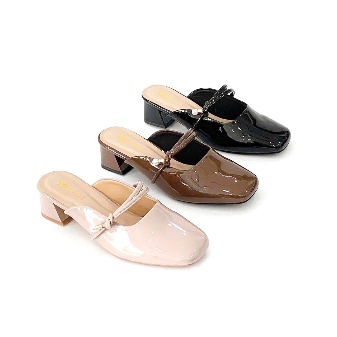  Dép sục nữ mũi vuông phối quai dây mảnh MT3281 