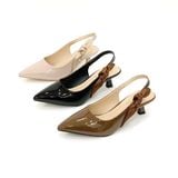  Sandal sục phối nơ mũi nhọn - gót nhọn 4cm MT3298 