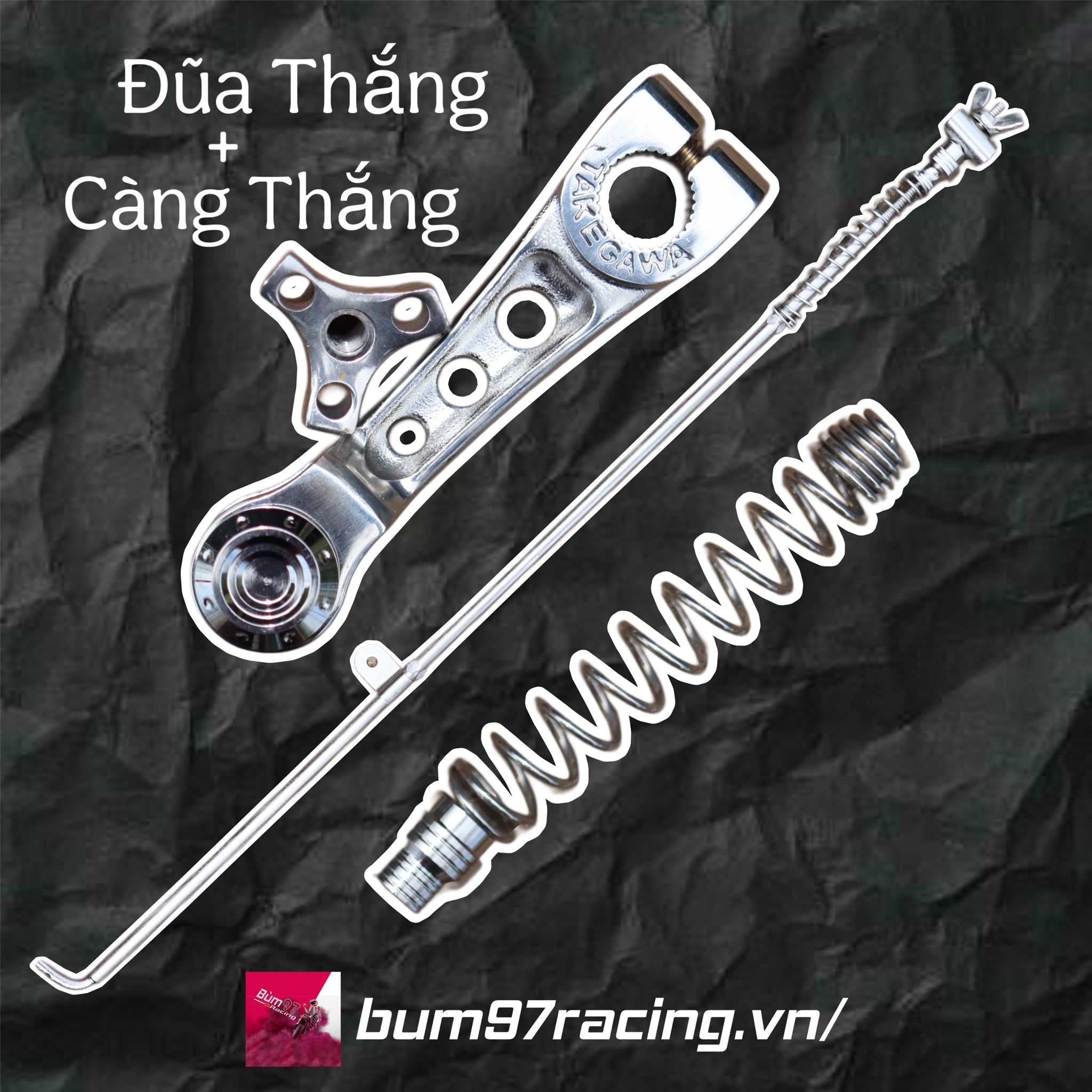 Bộ Càng Thắng INOX CNC Phanh Đùm Mẫu TAKEGAWA