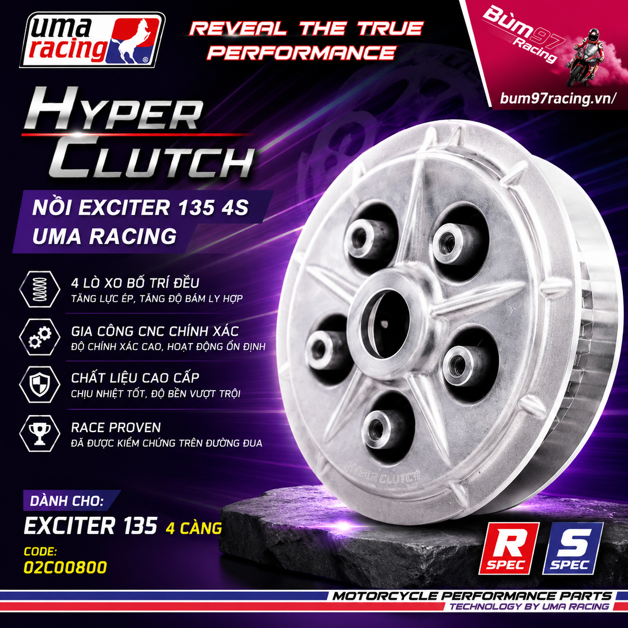Nồi EXCITER 135 4S UMA RACING