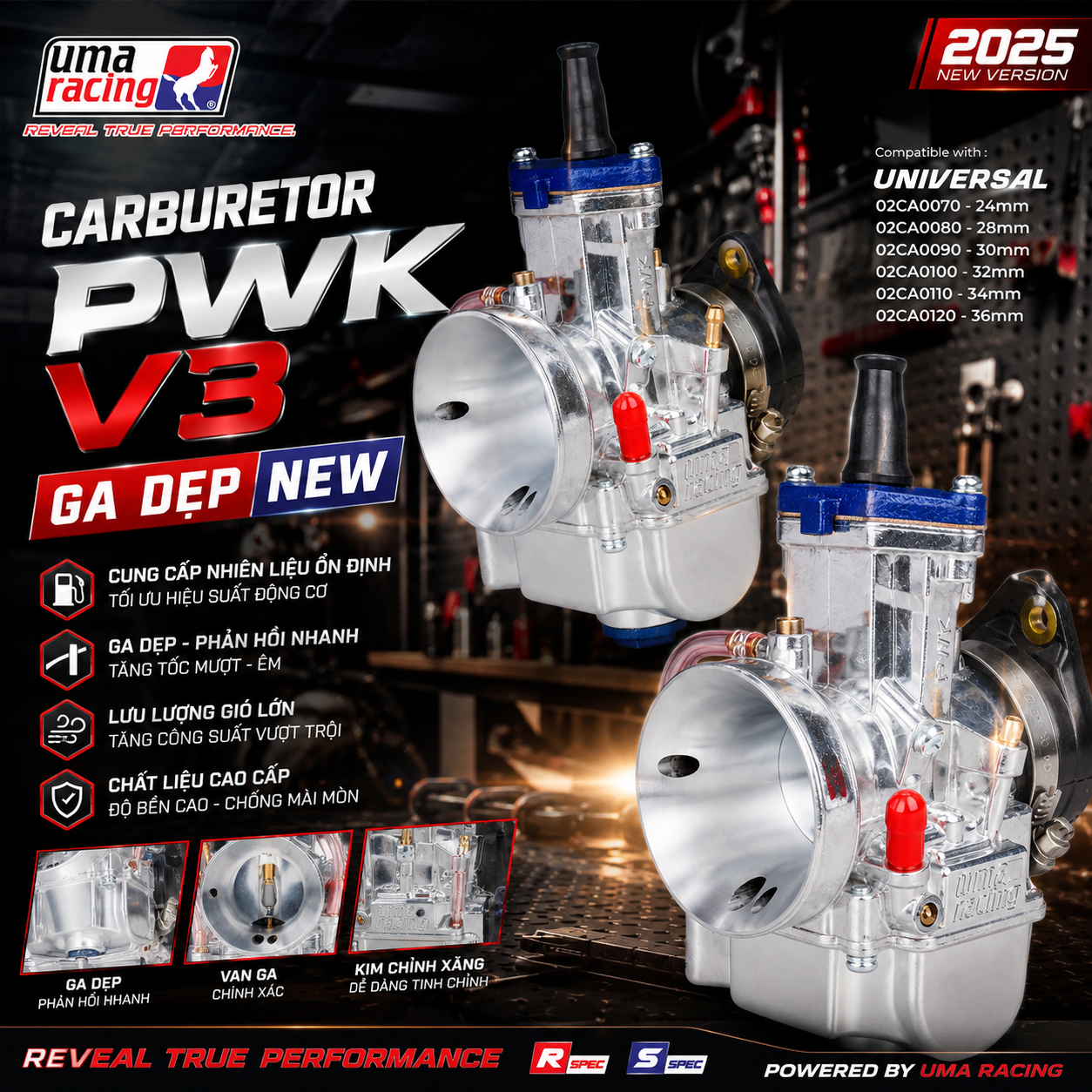 Bình Xăng PWK UMA RACING GA DẸP | V3 NEW
