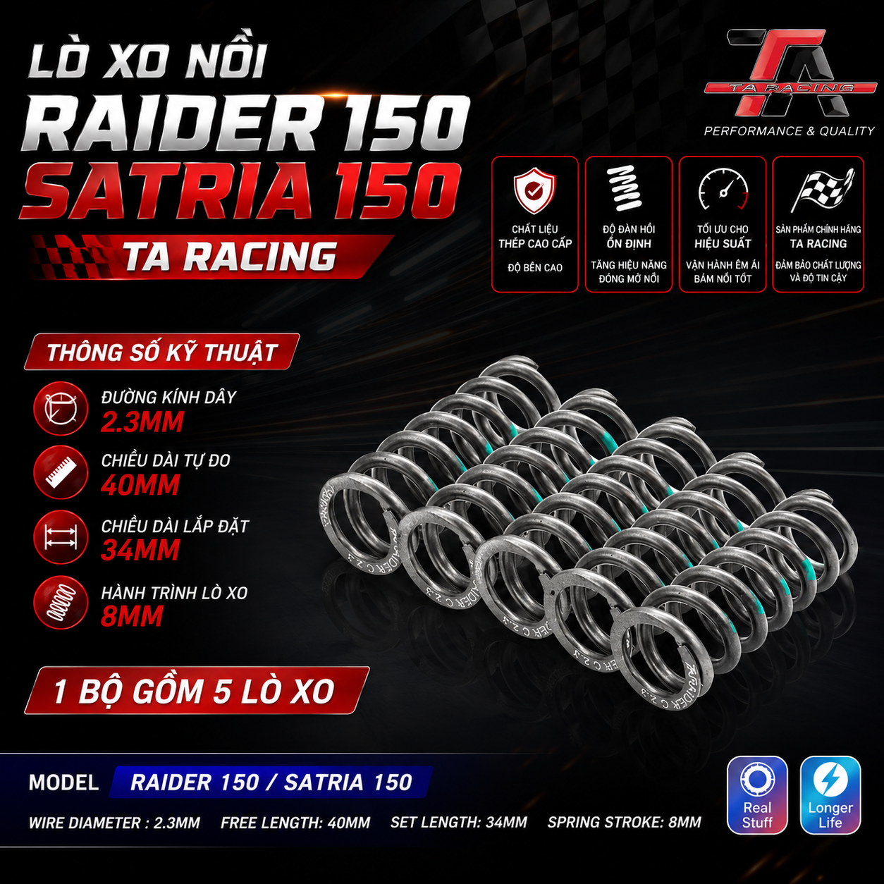 LÒ XO NỒI RAIDER / SATRIA TA RACING