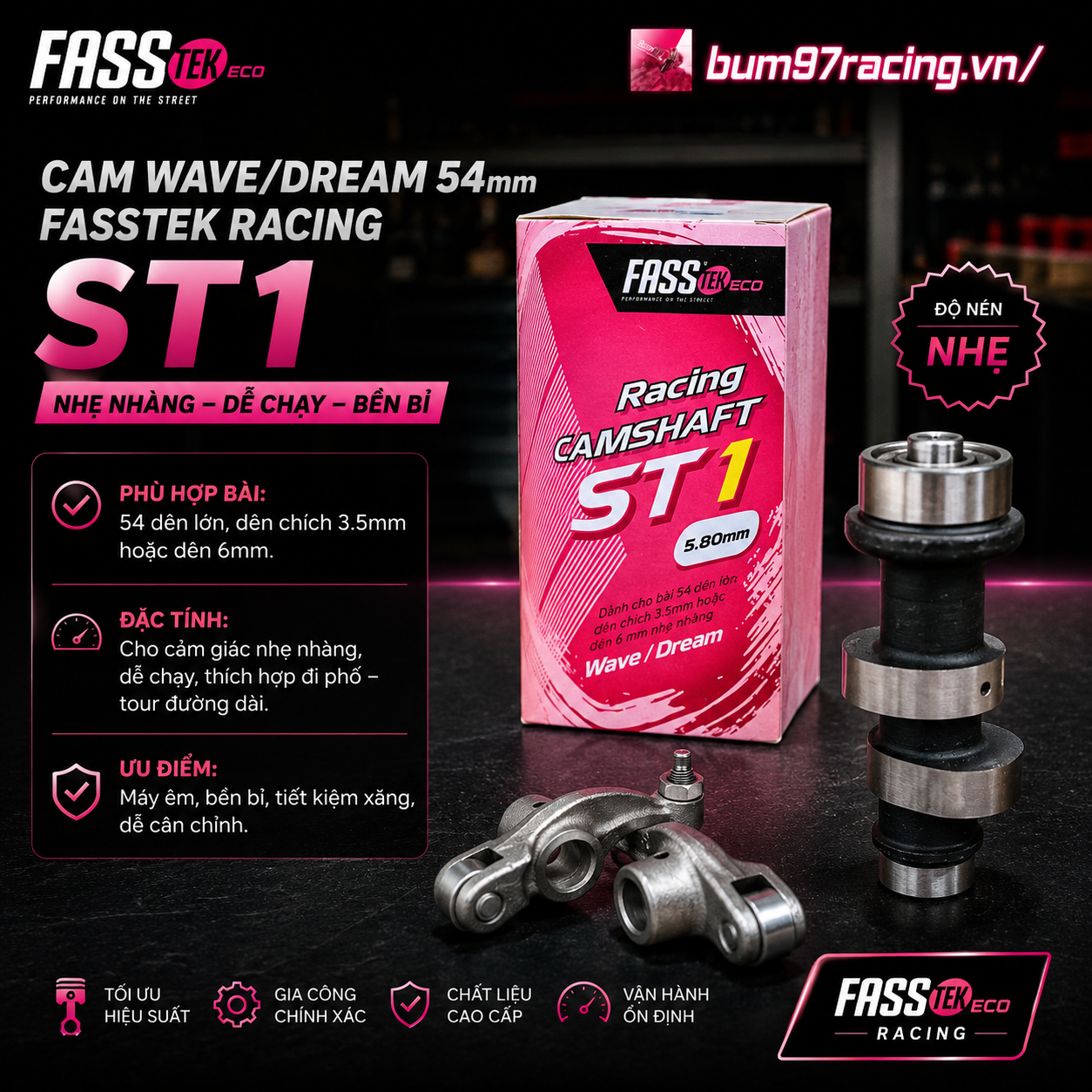 CAM WAVE/DREAM 54mm FASSTEK RACING
